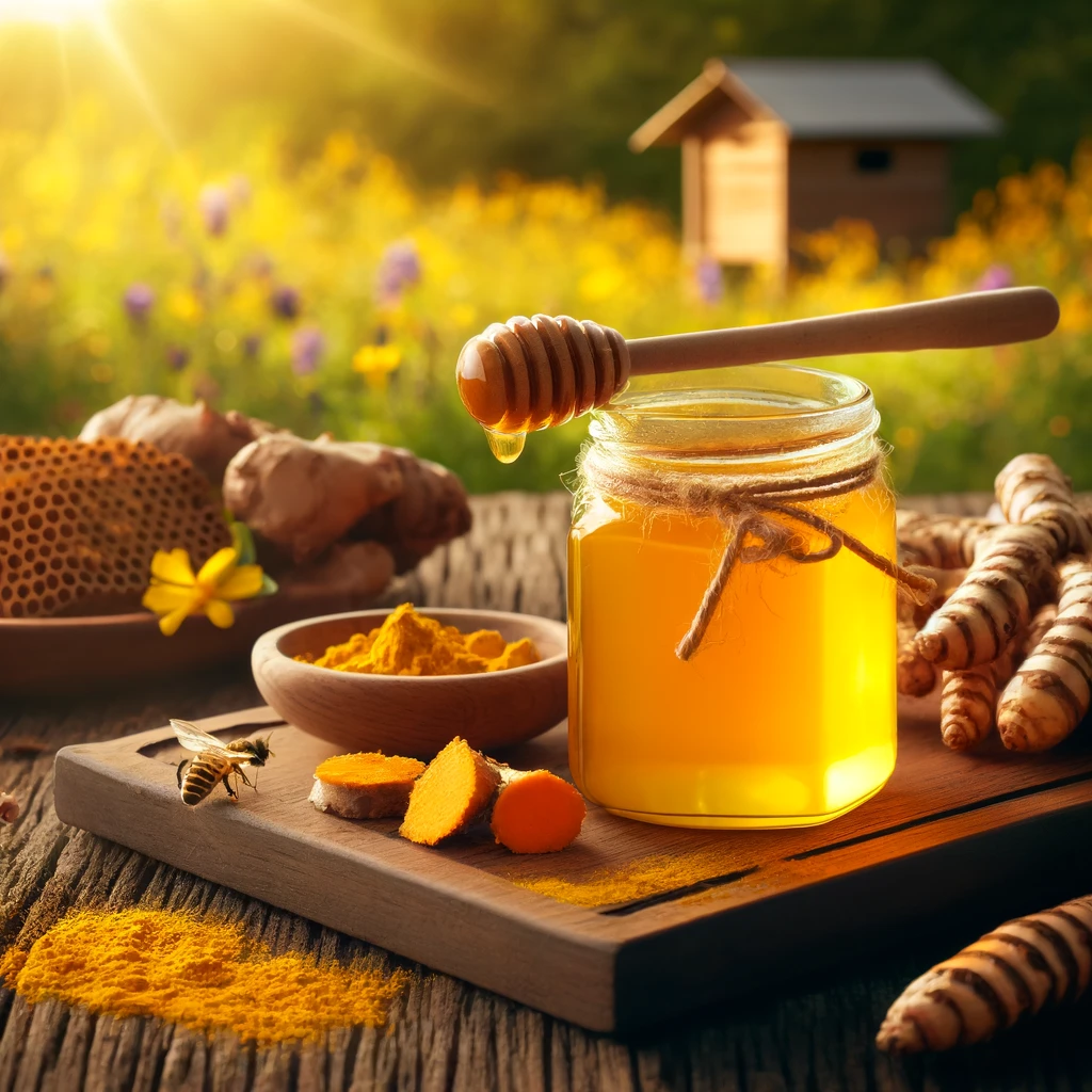Goldener Honig mit Kurkuma